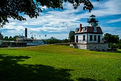 Shelburn Museum's Buildings include Lighthouse and Steamship
